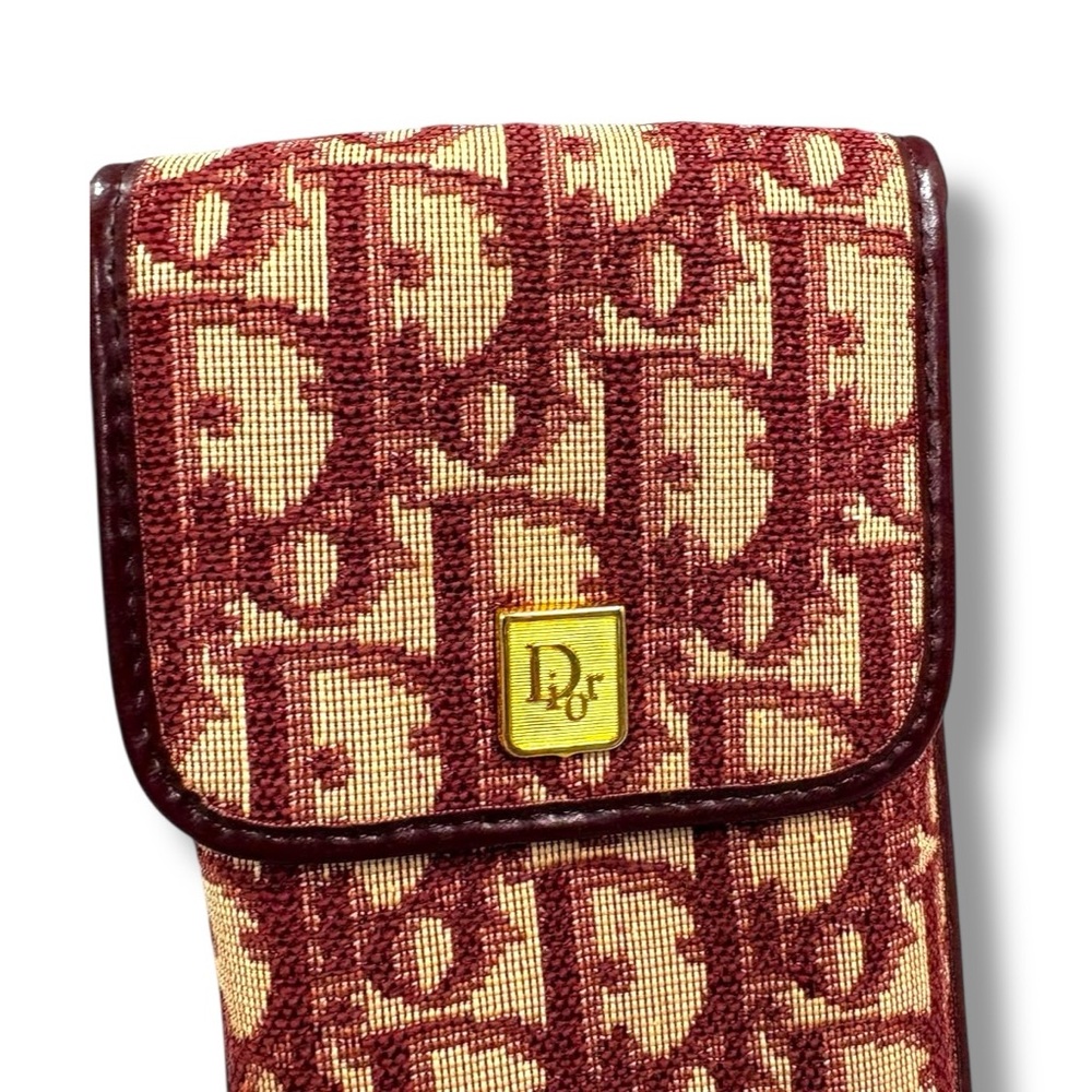 Christian Dior Oblique Trotter Phone Case Eyeglass Holder Pouchette Bag Vintage - Picture 3 of 10